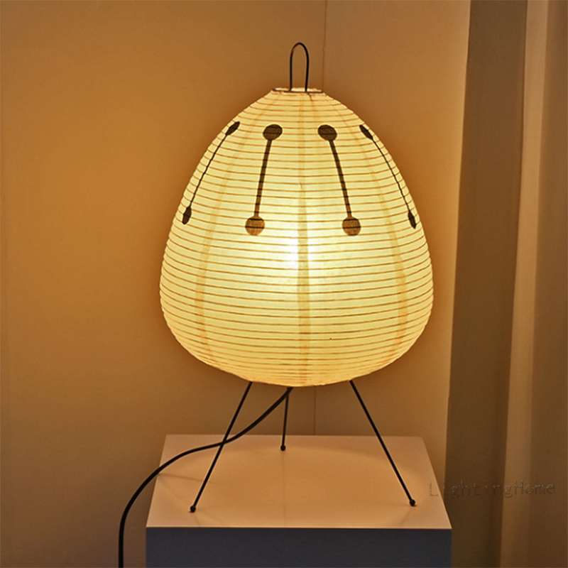 Japanese rice paper lamp for a Japandi, zen decor - Noguchi inspired